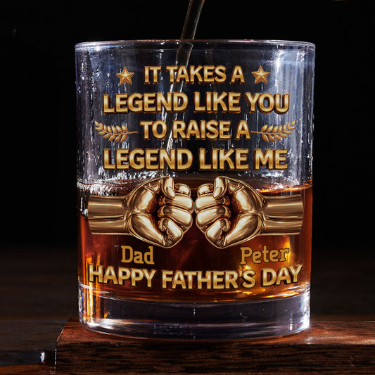 Take A Legend - Personalized Custom 3D Effect Whiskey Glass