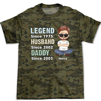 Legend Daddy - Personalized Custom All-over-print T-shirt - Blithe Hub