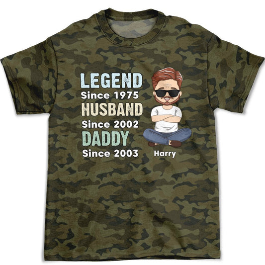 Legend Daddy - Personalized Custom All-over-print T-shirt - Blithe Hub