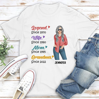 Legend Grandma - Personalized Custom Unisex T-shirt - Blithe Hub