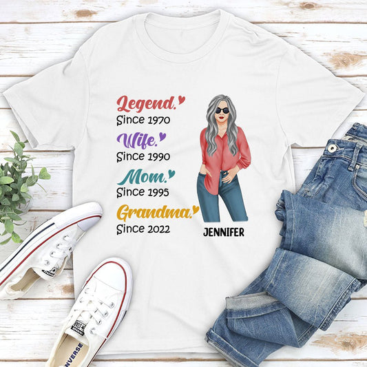 Legend Grandma - Personalized Custom Unisex T-shirt - Blithe Hub