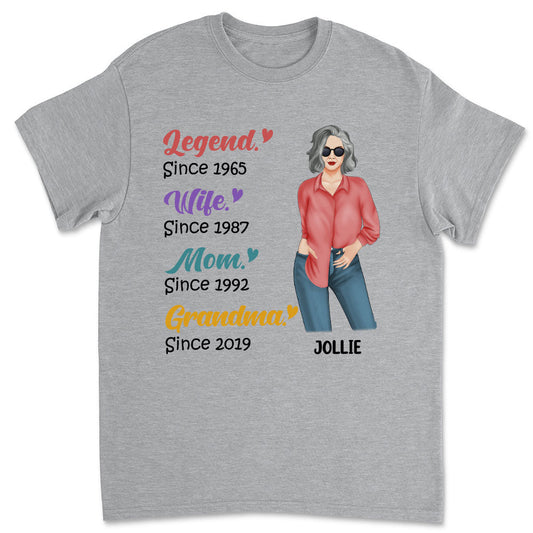 Legend Grandma - Personalized Custom Unisex T-shirt - Blithe Hub