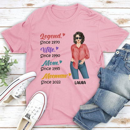 Legend Grandma - Personalized Custom Unisex T-shirt - Blithe Hub