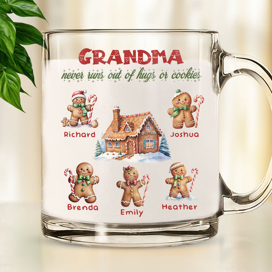 Grandma Never Run Out of Cookies - Personalized Glass Mug
