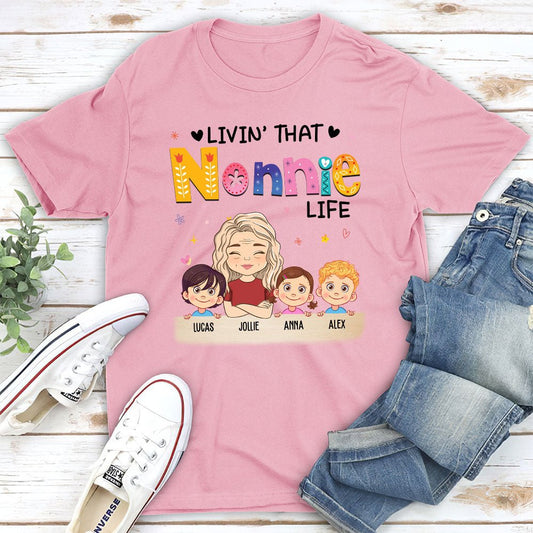 Livin’ That Grandma Life - Personalized Custom Unisex T-shirt - Blithe Hub
