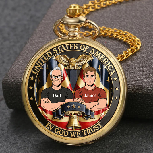 In God We Trust - Personalized Custom Print Pocket Watch