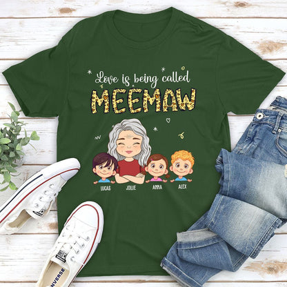 Love Is Being Called Grandma - Personalized Custom Unisex T-shirt - Blithe Hub