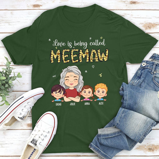 Love Is Being Called Grandma - Personalized Custom Unisex T-shirt - Blithe Hub