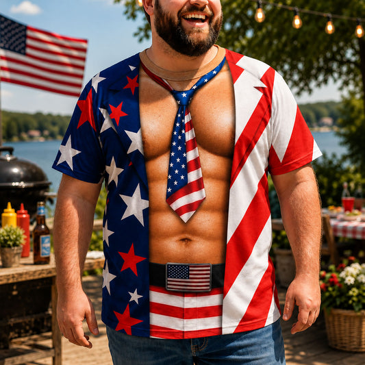 Patriotic Men - Personalized Custom All-over-print T-shirt