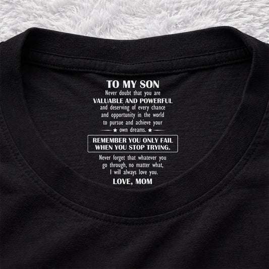 Never Forget That Whatever You Go Through - Personalized Custom Inside Neck Print T-Shirt