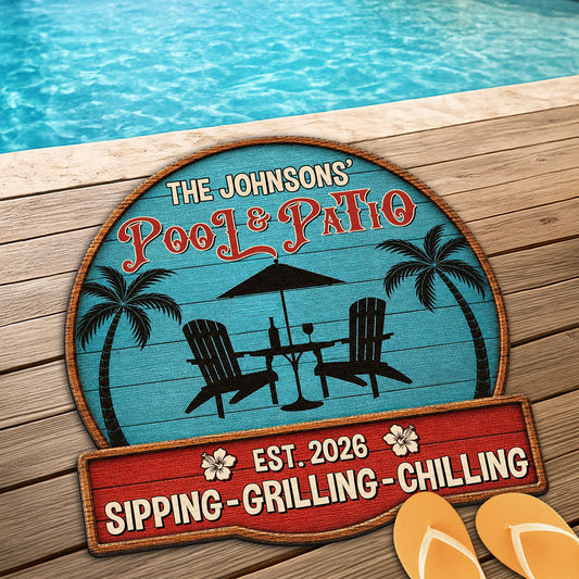 Welcome To Our Oasis - Personalized Custom Doormat