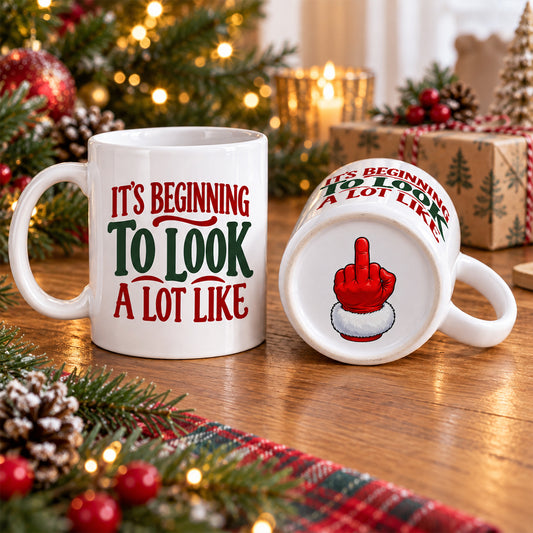 Merry Christmas Leave Me Alone - Personalized Bottom Print Mug