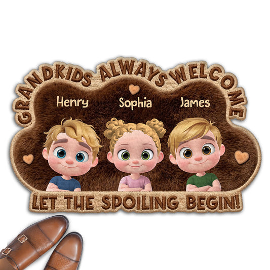 Spoiled Here - Personalized Custom Doormat