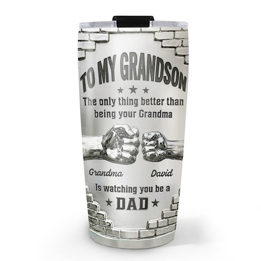 Grandma Watching You Grow - Personalized Custom 3D Effect Tumbler