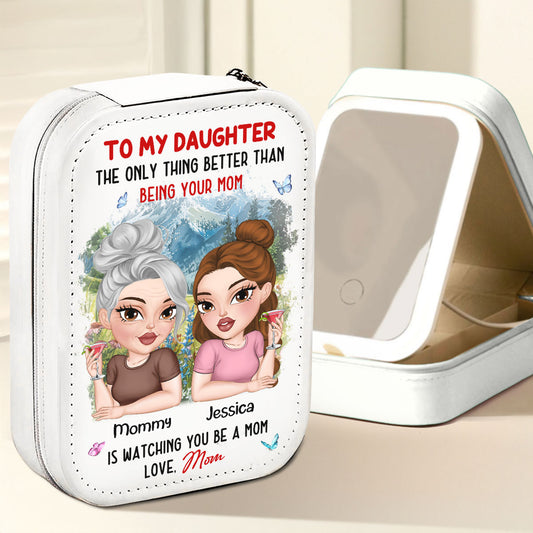 Watching You Be A Mom - Personalized Jewelry Box With LED Mirror