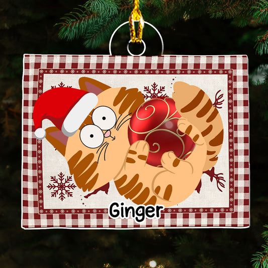 Swinging Cat - Personalized Custom Acrylic Ornament