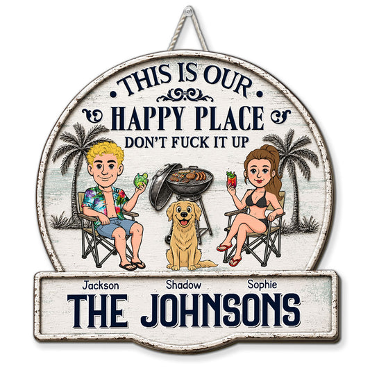 Patio Time Beats Everything - Personalized Custom Wood Sign