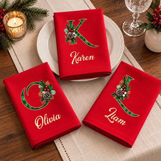 Butterfly Flower - Personalized Napkin
