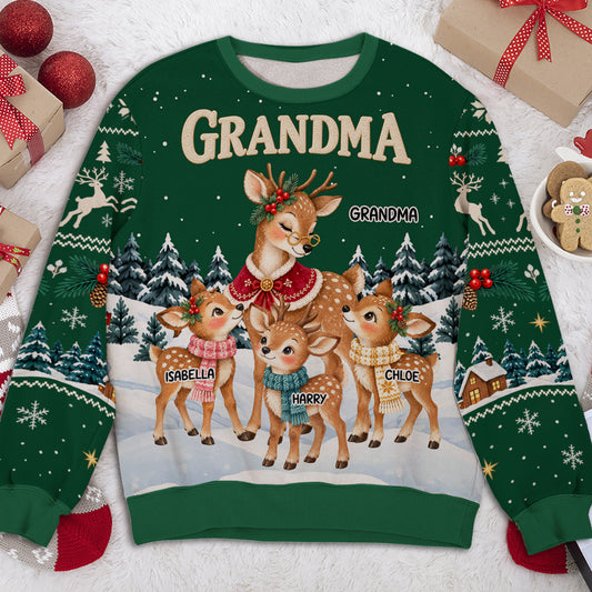 Reindeer Winter Love - Personalized All-Over-Print Sweatshirt