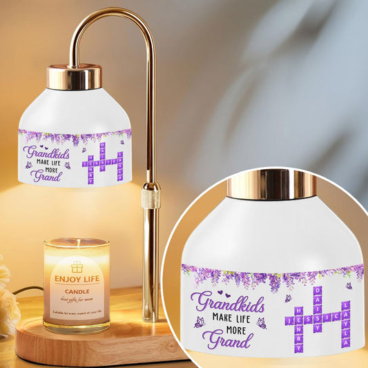 Life With Grandkids - Personalized Custom Candle Warmer Lamp