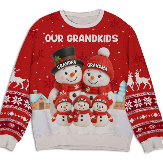 My Grandkids Snow - Personalized Custom All-Over-Print Sweatshirt
