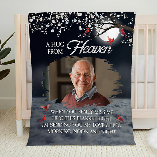 A Hug From Heaven - Personalized Custom Fleece Blanket