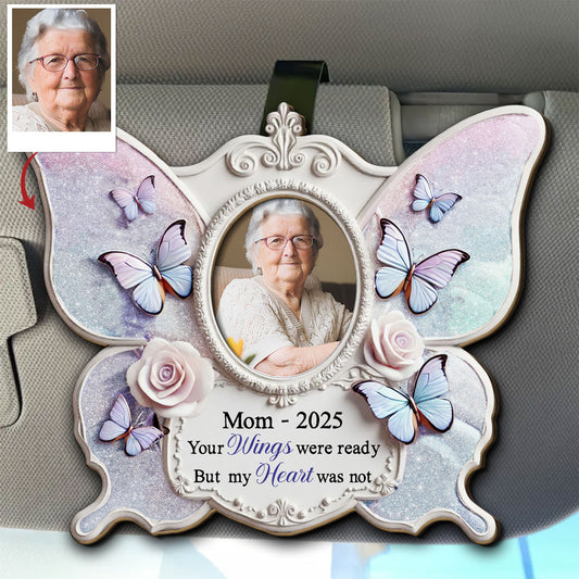 Your Wings Were Ready  - Personalized Custom Car Visor Clip