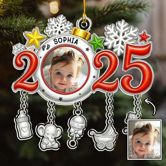 Little Baby Christmas 2025 - Personalized Custom Acrylic Ornament