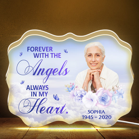 Forever With The Angels - Personalized Custom Light Box