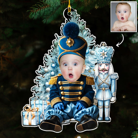 Custom Photo Baby Nutcracker Christmas - Personalized Custom Acrylic Ornament