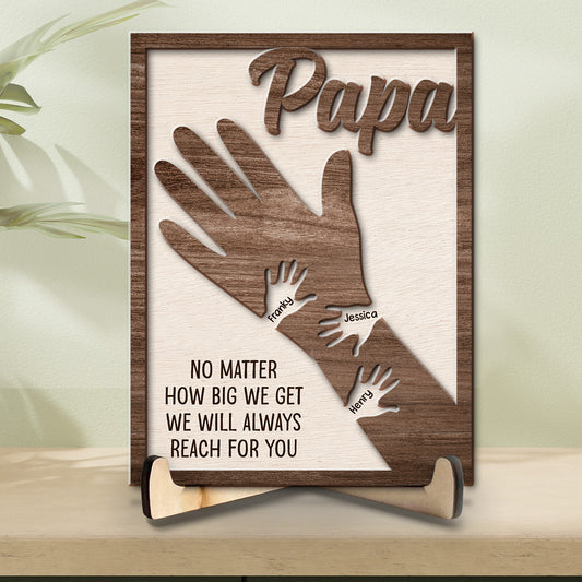 We Hold Our Hands Together And Forever - Personalized Wooden Plaque