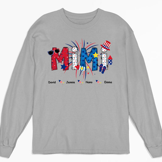 Great Mom Happy Holidays - Personalized Custom Long Sleeve T-shirt