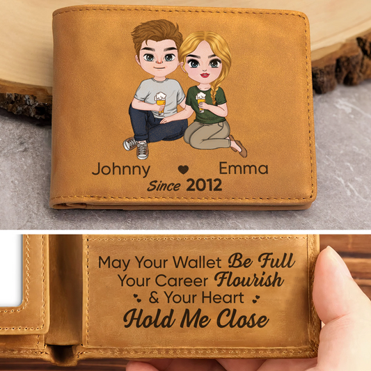 May Your Wallet Be Full - Personalized Custom Men Leather Wallet