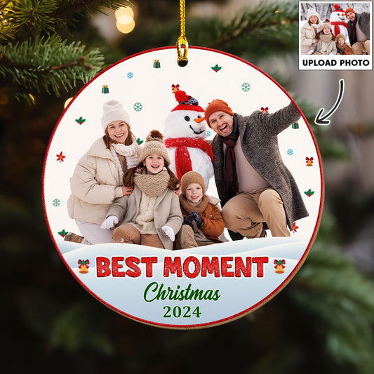 Best Moment - Personalized Custom Wood Ornament