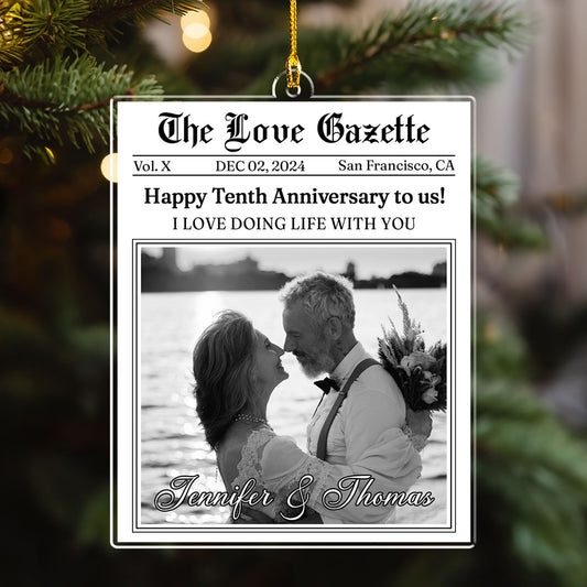 The Love Gazette - Personalized Custom Acrylic Ornament