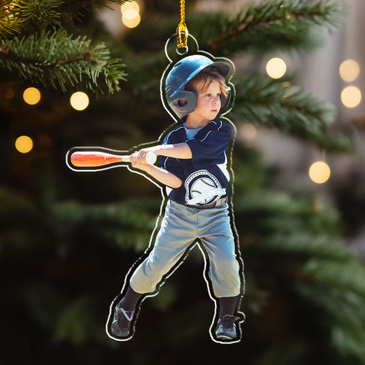 Baseball Custom Photo - Personalized Custom Acrylic Ornament