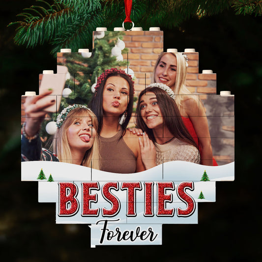 Lovely Besties - Personalized Custom Puzzle Ornament