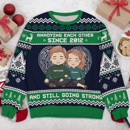 Annoying Each Other - Personalized Custom All-Over-Print Sweatshirt