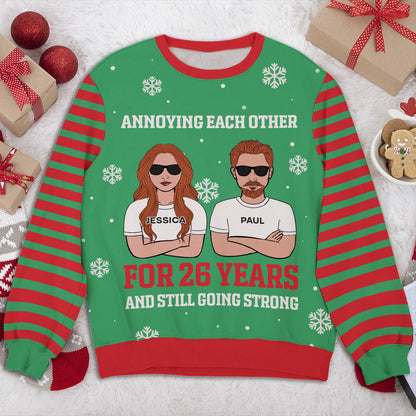 Annoying Each Other For Many Years- Personalized Custom All-Over-Print Sweatshirt