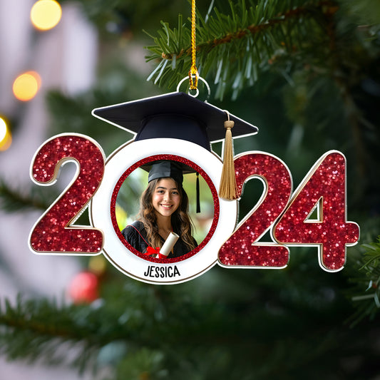 Custom Photo Happy Graduation - Personalized Custom Acrylic Ornament