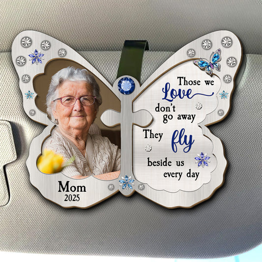 Custom Photo Those We Love Beside Us Every Day - Personalized Custom Car Visor Clip