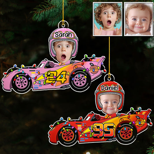 Custom Photo Funny Car Toys - Personalized Custom Acrylic Ornament