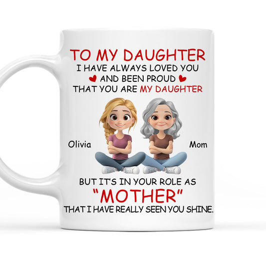 Motherhood Looks Beautiful On You - Personalized Custom Coffee Mug