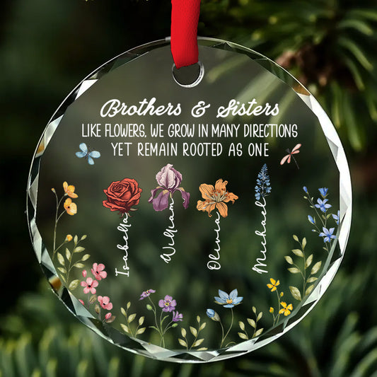 Different Paths One Strong Root - Personalized Custom Glass Ornament