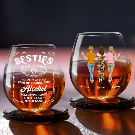 Bonding Over Booze - Personalized Custom Wine Glass