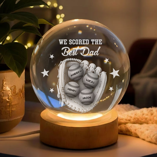 Our Daddy - Personalized Custom Crystal Globe Lamp