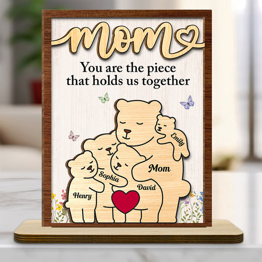 Important Piece - Personalized Custom 2-Layer Wood Plaque With Flat Base