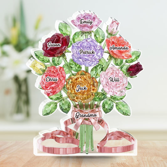 Flower Grandma - Personalized Custom Acrylic Plaque