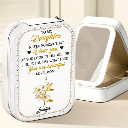 How Beautiful You Are - Personalized Custom Jewelry Box With LED Mirror