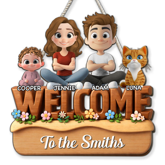 Cats Are Nice Here - Personalized Custom 3D Effect Wood Sign